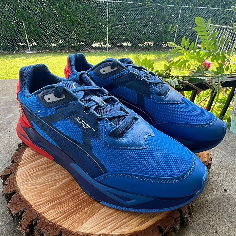 PUMA X BMW MMS MIRAGE SPORT Men Puma Blue Estate/Fiery Red Size 12 NIB